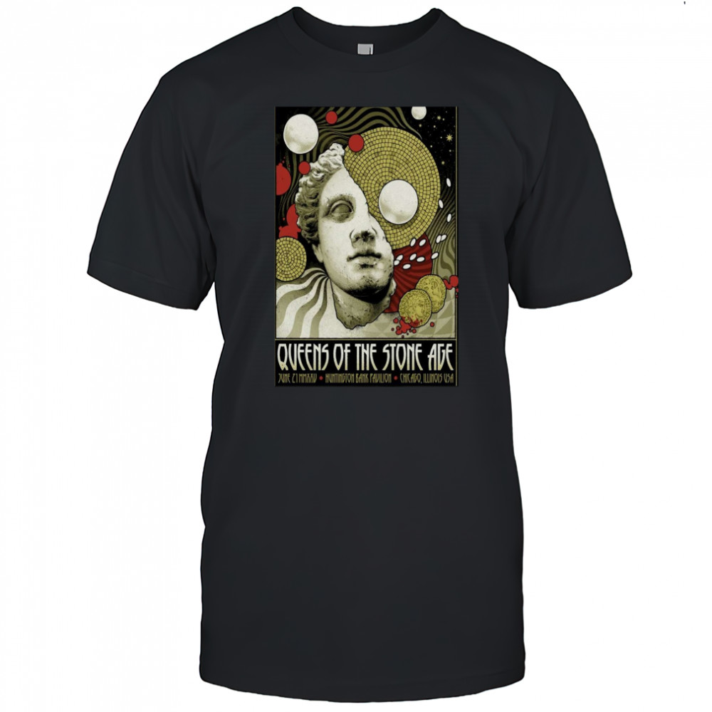 Queens of the Stone Age June 21 2025 Chicago IL Poster T-Shirt