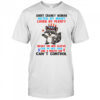 Raccoon short cranky woman hated by many loved by plenty shirt