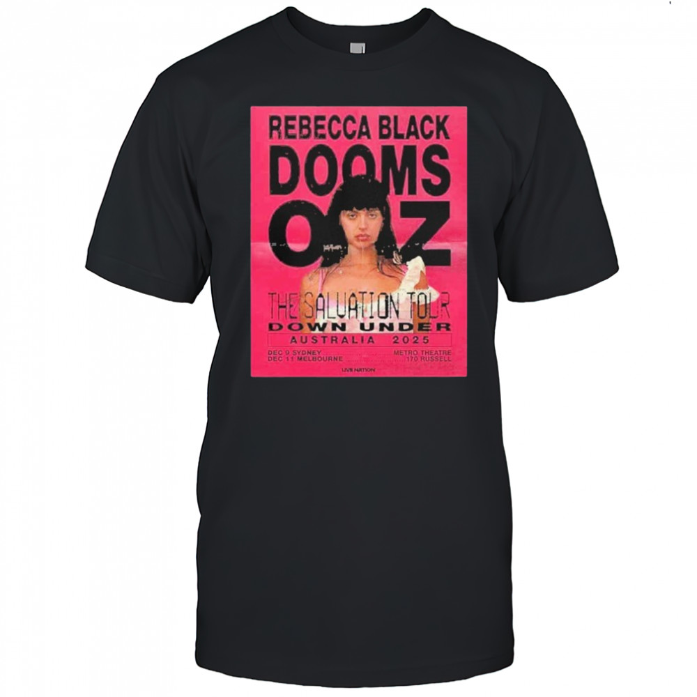 Rebecca Black Dooms OZ The Saluation Tour Down Under Australia 2025 In Sydney And shirt