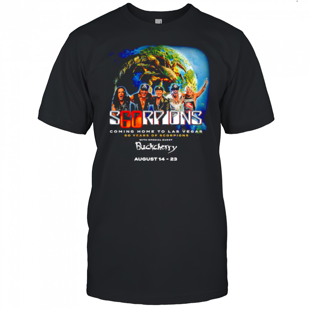 Scorpions Coming Home To Las Vegas 60 Years Of Scorpions Tour On August 14 And 23 2025 shirt