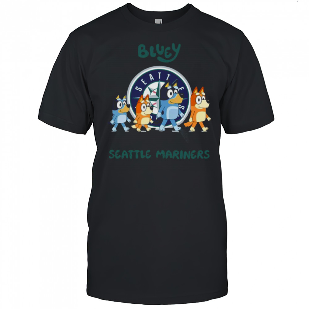 Seattle Mariners Bluey Family abbey road shirt