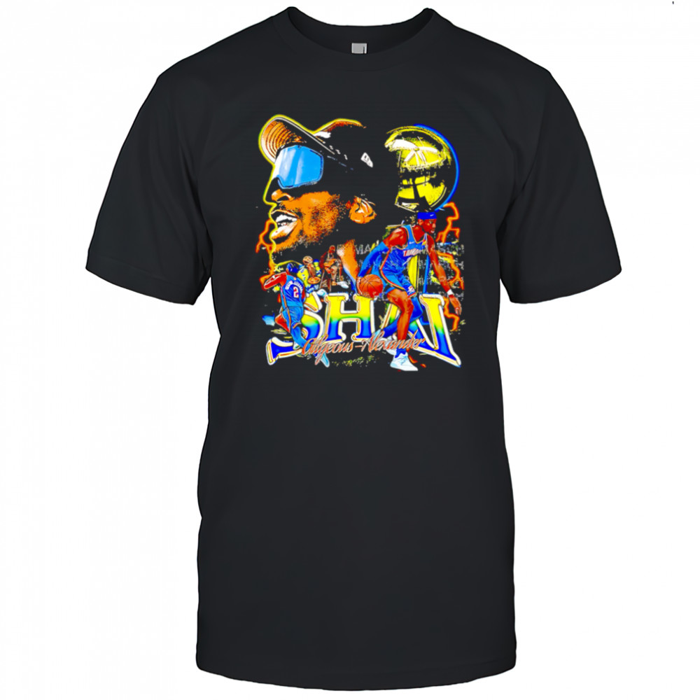 Shai Gilgeous-Alexander OKC Thunder 2025 NBA Champ graphic retro shirt