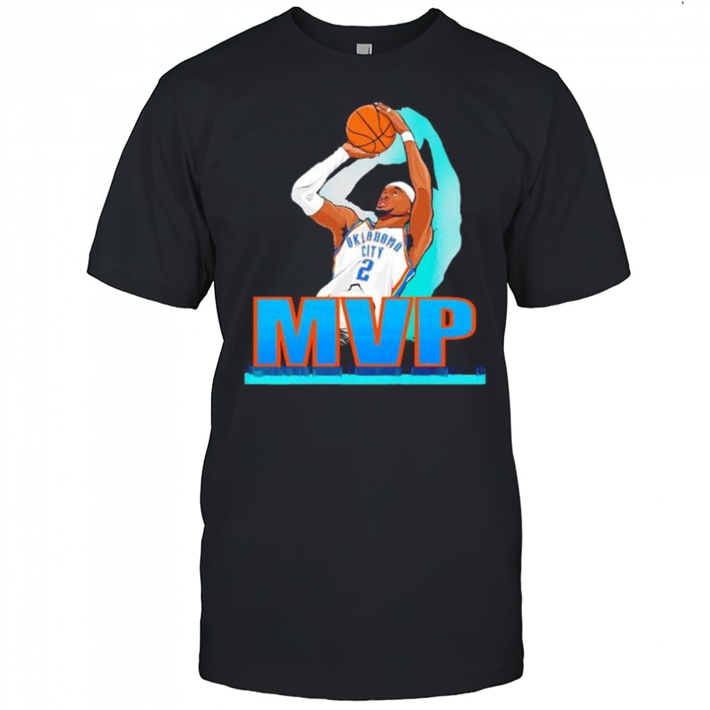 Shai Gilgeous-Alexander OKC Thunder MVP 2025 NBA illustration shirt