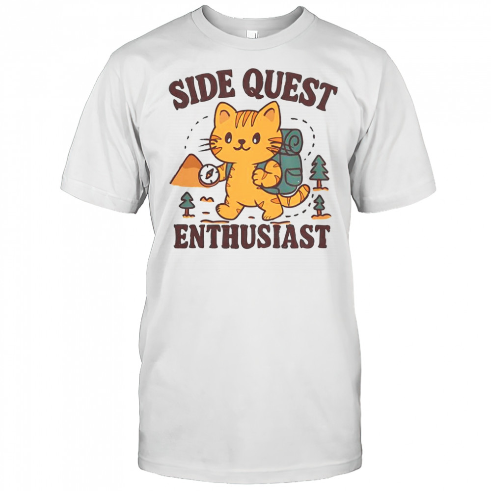 Side Quest Enthusiast Cat T-Shirt