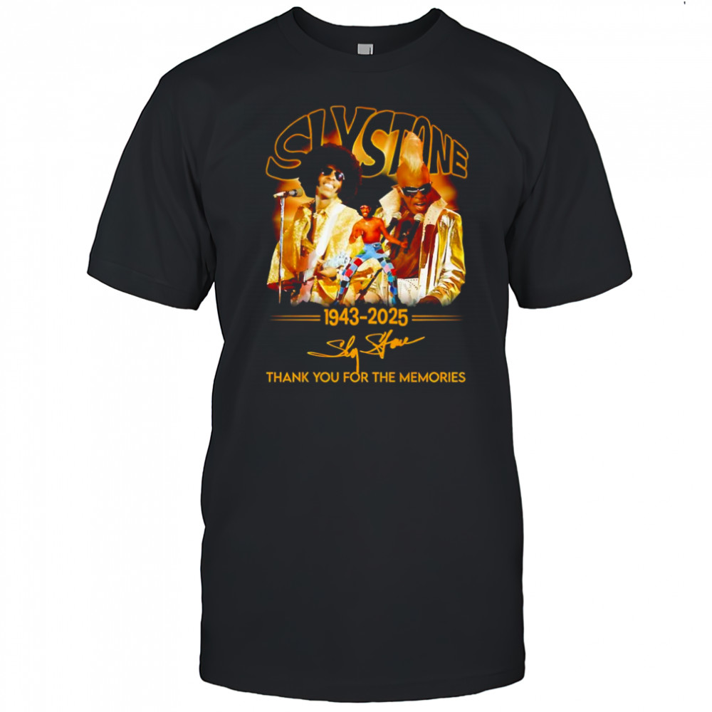 Sly Stone 1943 2025 thank you for the memories shirt