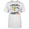 Snoopy and Woodstock I did not trip the floor looked sad so I thought it needed a hug shirt