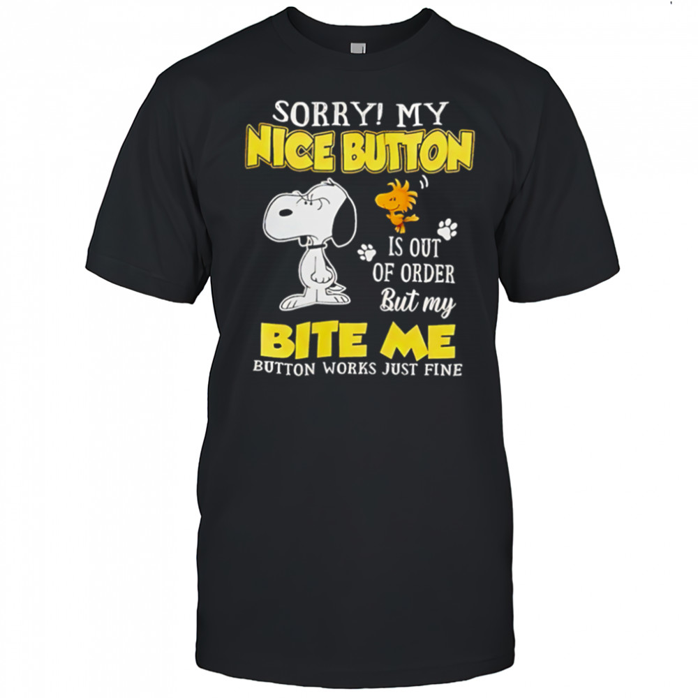 Sorry My Nice Button Is Out Of Order shirt