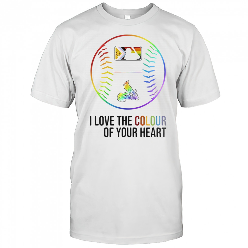 St. Louis Cardinals Baseball I Love The Colour Of Your Heart Pride Month 2025 T-Shirt