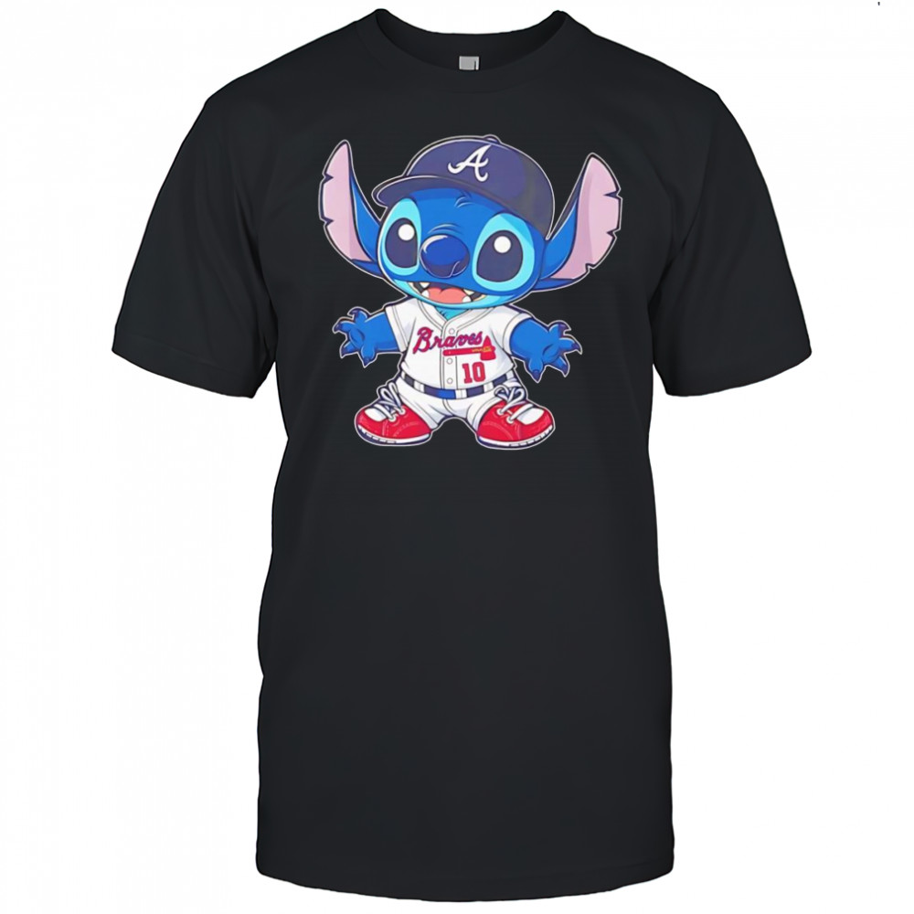 Stitch Atlanta Braves baseball shirt