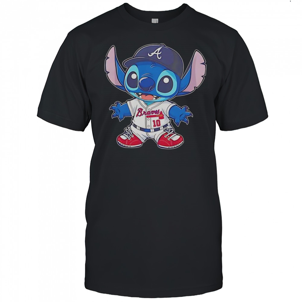Stitch Atlanta Braves Baseball T-Shirt