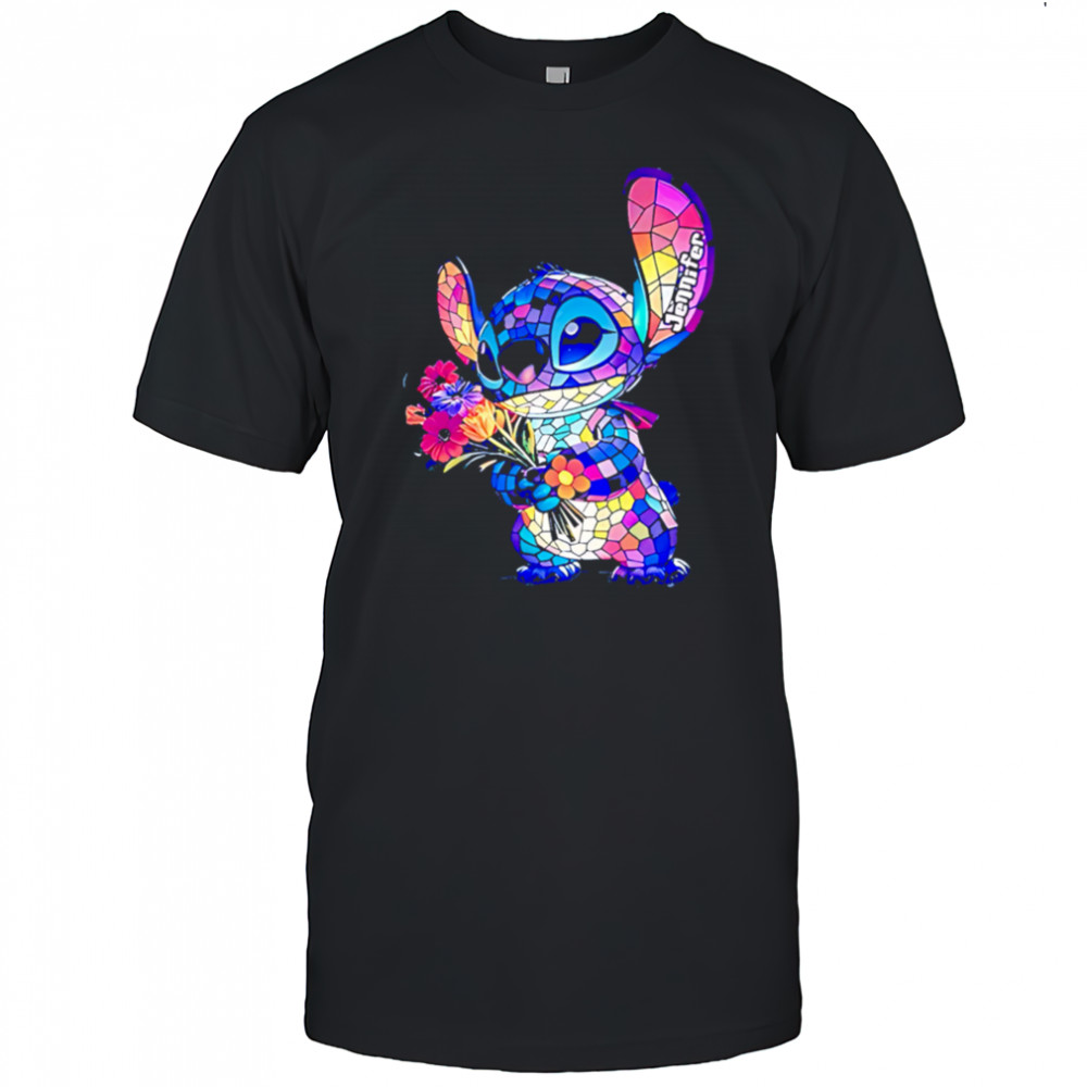 Stitch Monster with Flower LED Light shirt