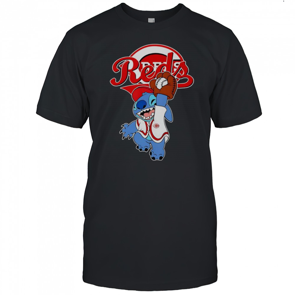 Stitch Play Baseball Cincinnati Reds T-Shirt