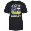 Syris Corley no 64 player collage city line graphic shirt