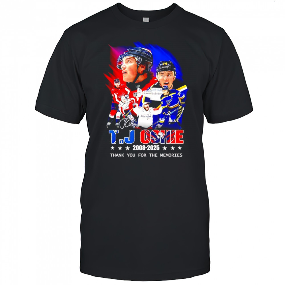 T. J. Oshie 2008-2025 Thank You For The Memories signature shirt