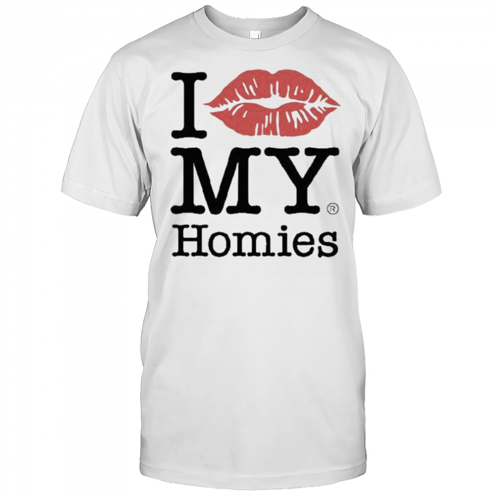 Tan Clemons Wearing I Love My Homies Shirt