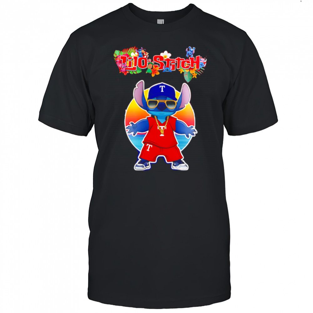 Texas Rangers x Lilo and Stitch Baseball shirt