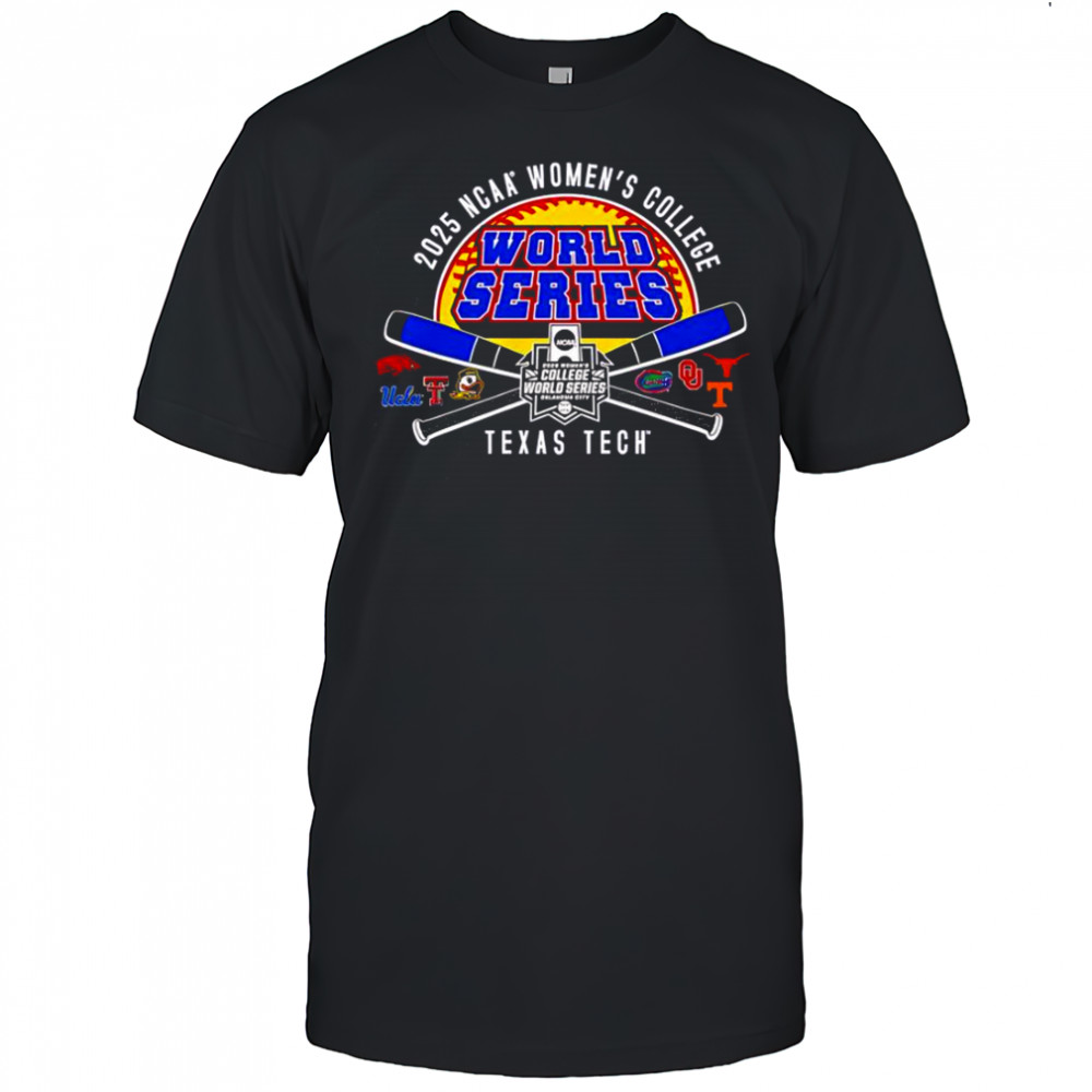 Texas Tech 2025 Softball College World Series Cross Bats T-Shirt