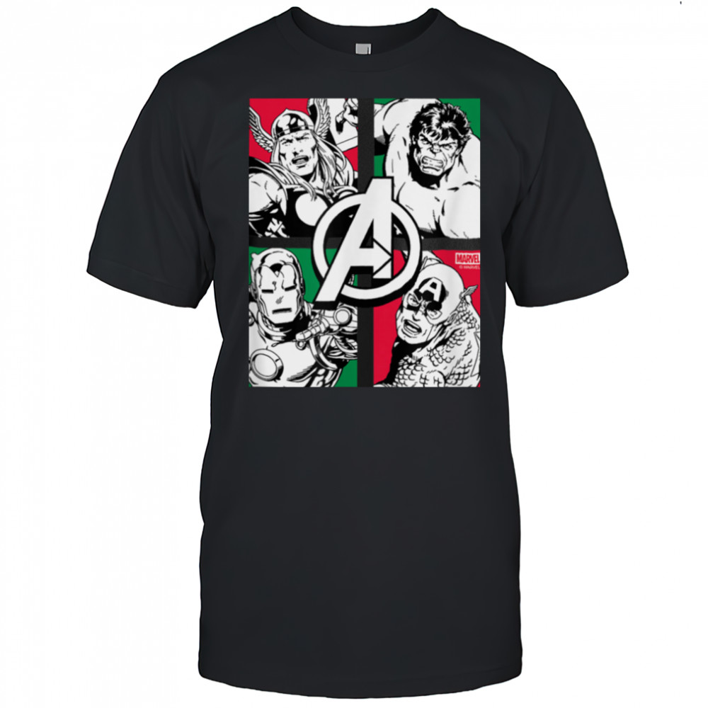 The Avengers Christmas Grid Shirt