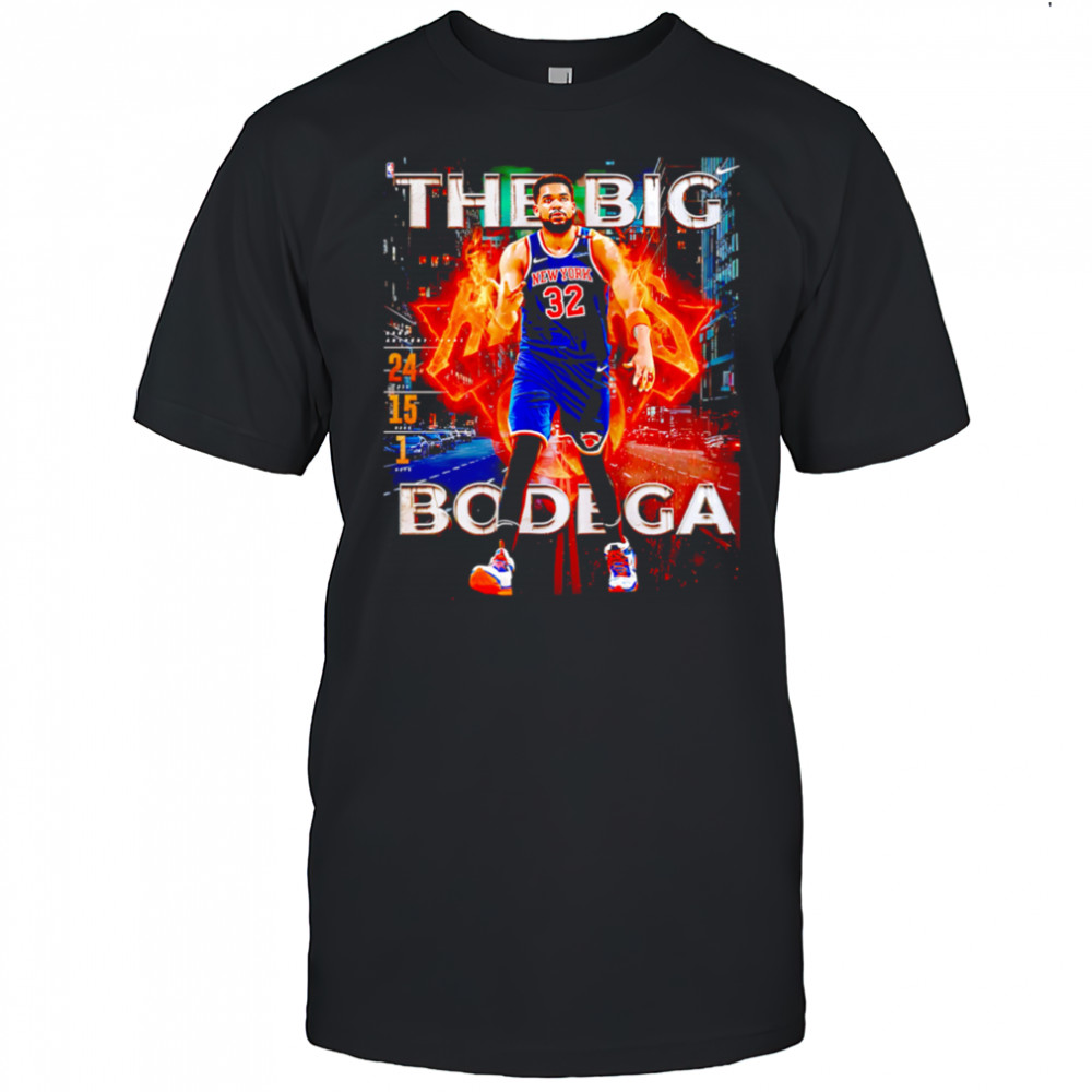 The Big Bodega Karl-Anthony Towns Knicks on fire shirt