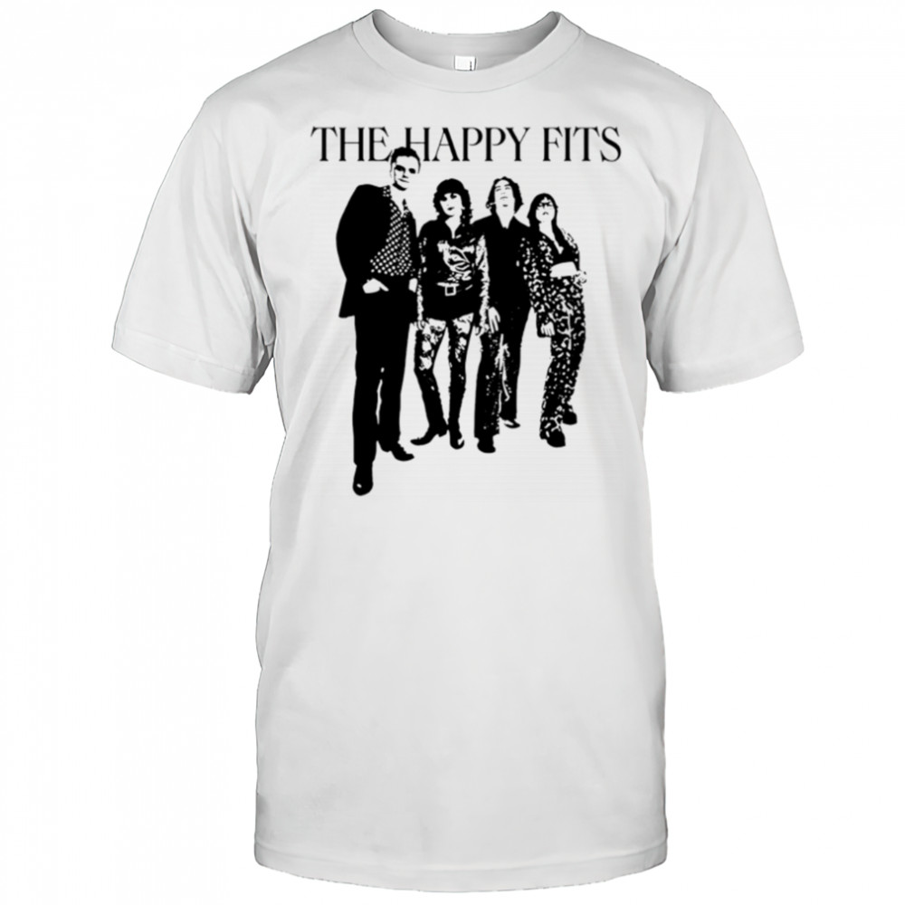 The happy fits photo invert black white shirt