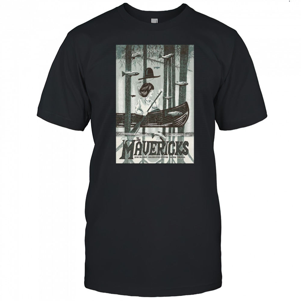 The Mavericks June 20 2025 Salem Civic Center Salem VA Tour Poster T-Shirt
