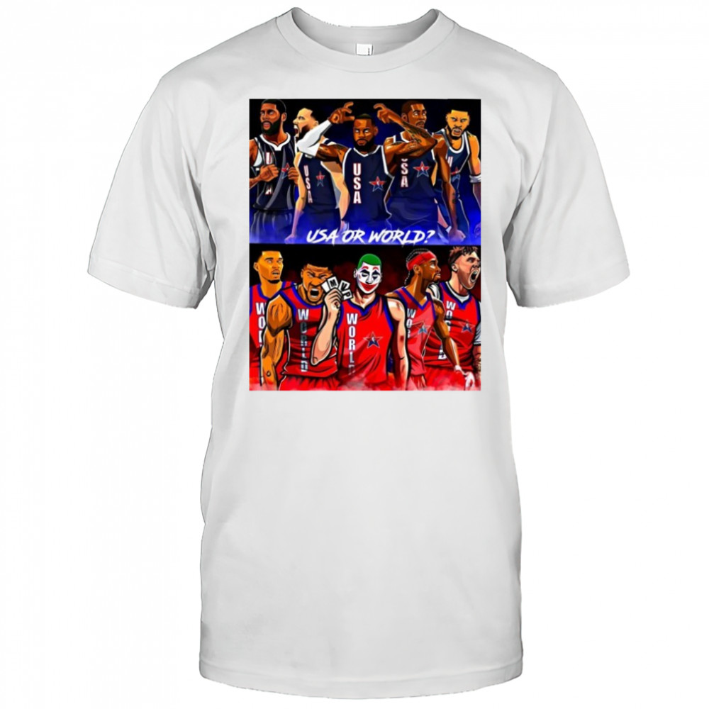 The NBA will officially roll out a USA vs WORLD format for all shirt