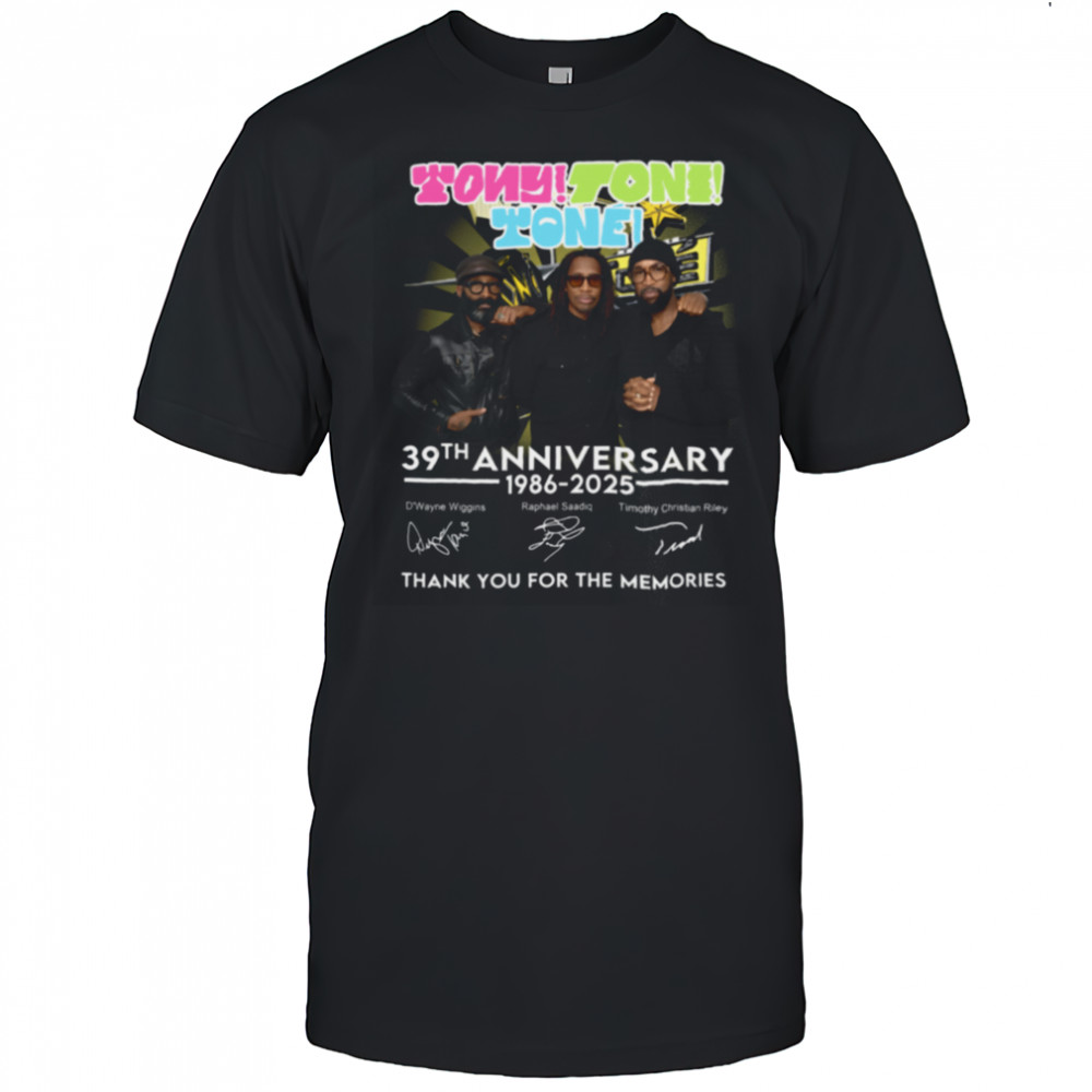 Tony Toni Toné 39th Anniversary 1986 2025 Thank You For The Memories Shirt