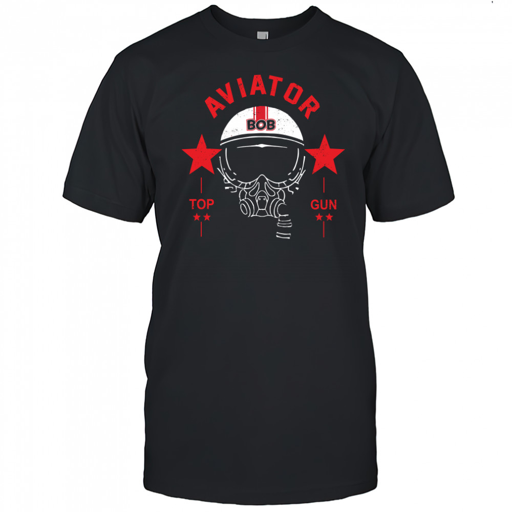 Top Gun Maverick Bob Aviator Helmet Stars Shirt