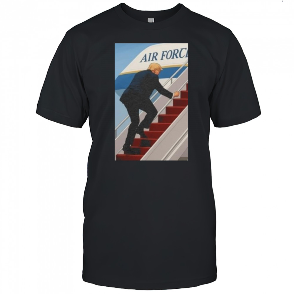 Trump Air Force One Stumble Viral Moment 2025 Shirt