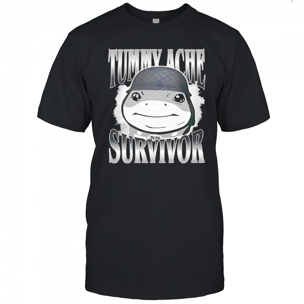 Tummy Ache Survivor Jeff the Land Shark Helmet Meme shirt