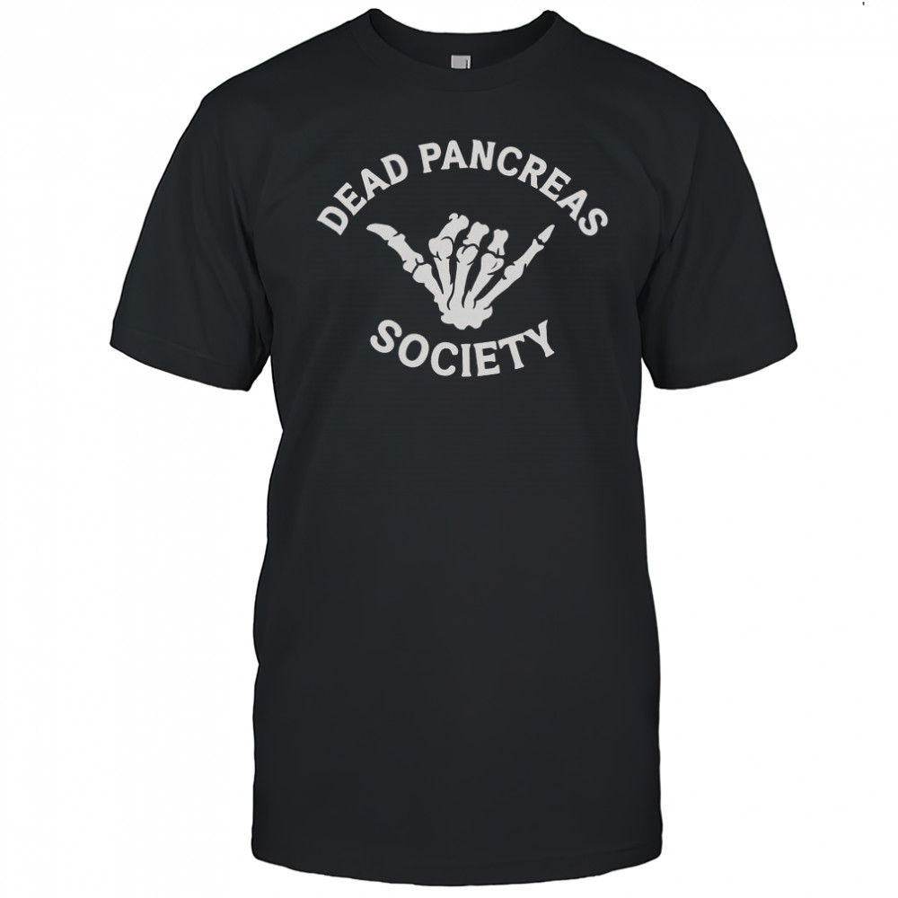 Type 1 Diabetes Awareness Dead Pancreas Society Skeleton Hand Halloween T-Shirt