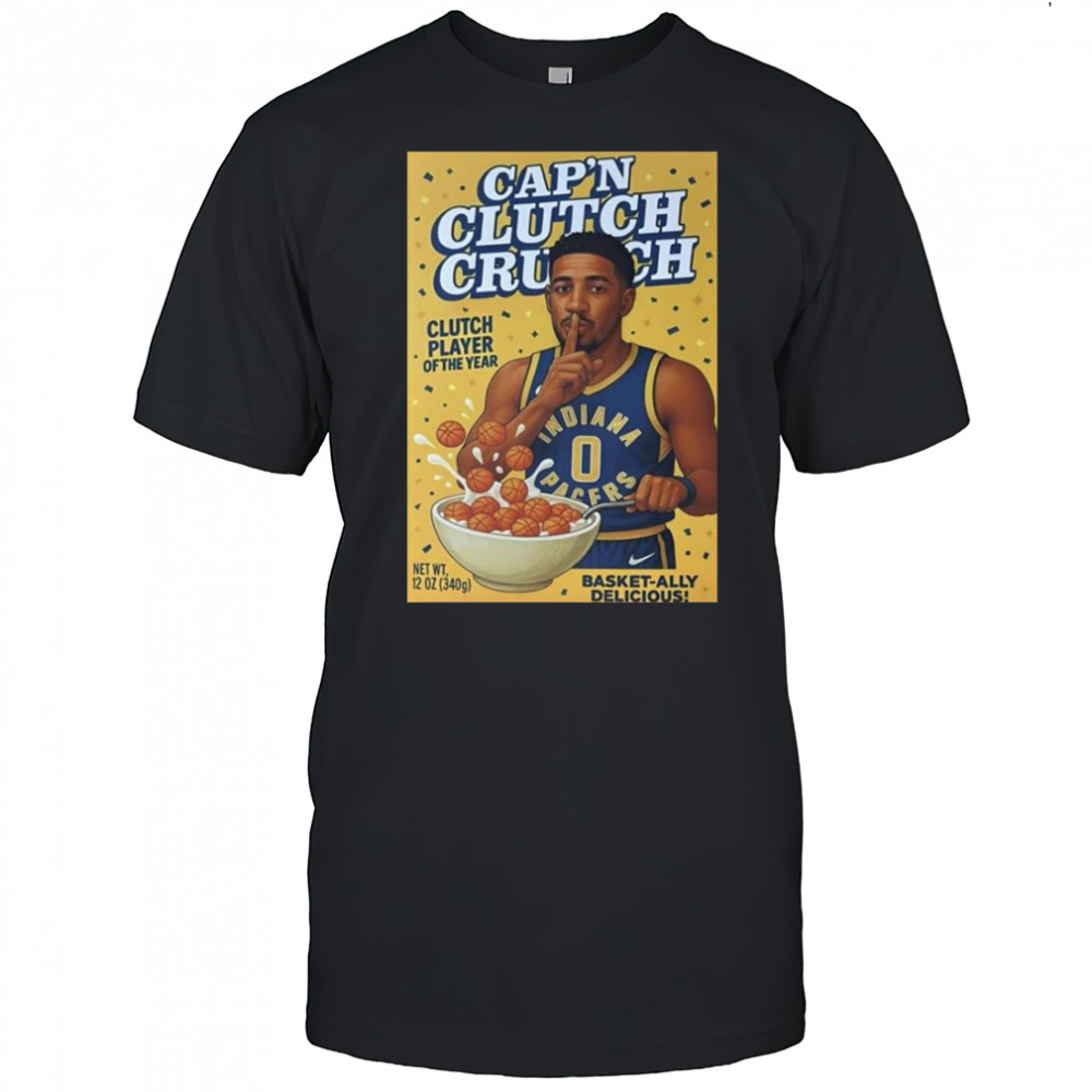 Tyrese Haliburton Cap’s Clutch Crunch Clutch Player Of The Year Shirt