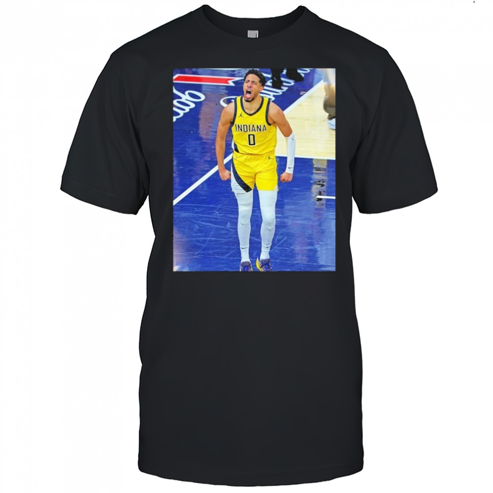 Tyrese Haliburton Indiana Pacers Game Frames T-Shirt