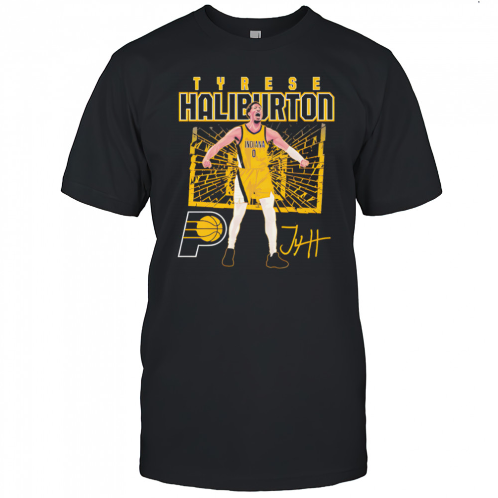 Tyrese Haliburton Indiana Pacers Shattered shirt