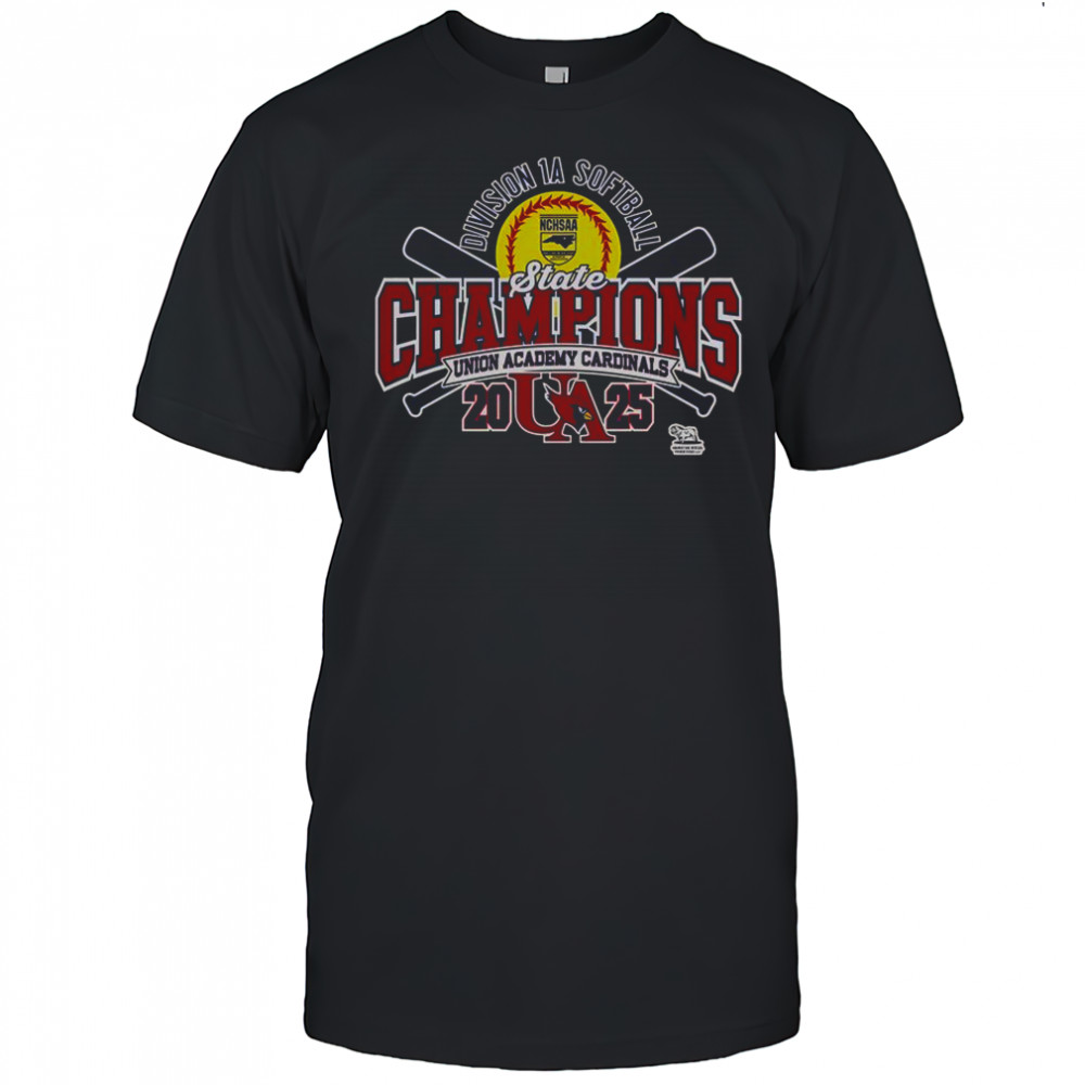 Union Academy Cardinals 2025 NCHSAA Women’s 1A Softball State Champions T-Shirt
