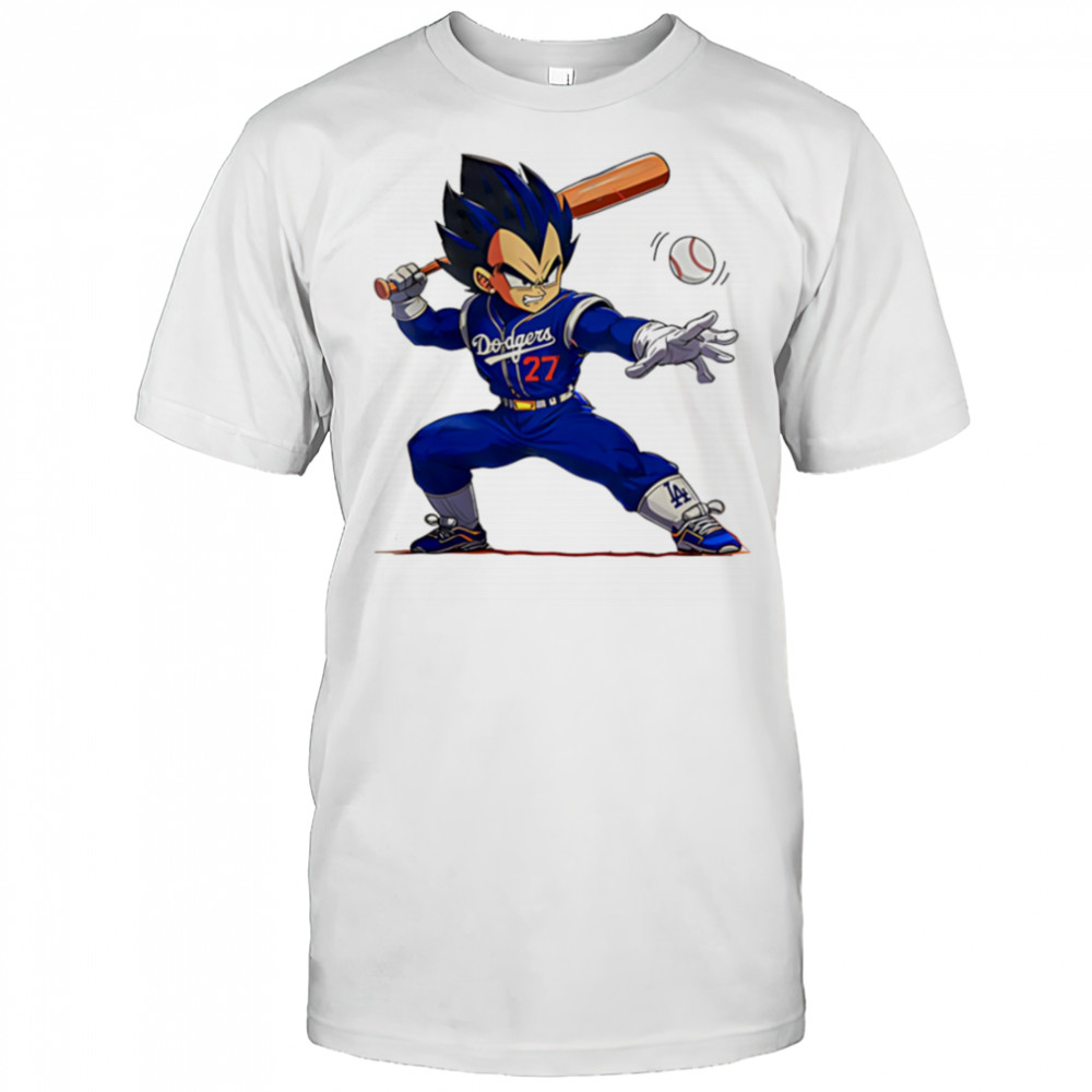 Vegeta Dodgers baseball shirt
