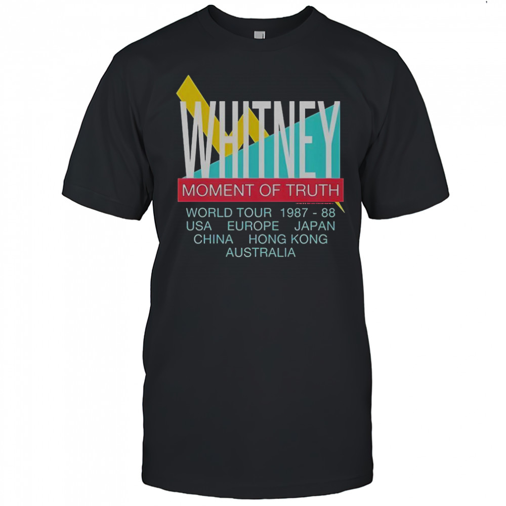 Whitney Houston Moment Of Truth World Tour 1987 88 T-Shirt