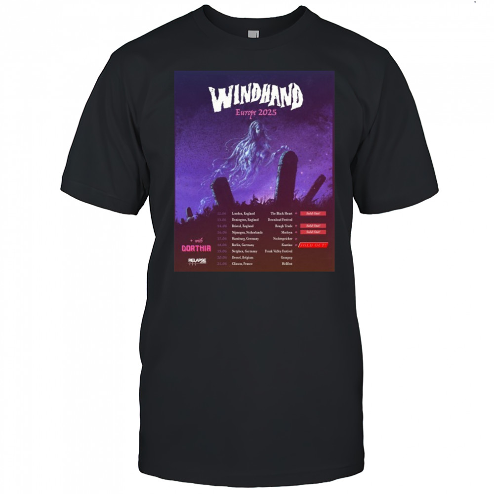 Windhand Europe 2025 Tour Dates T-shirt