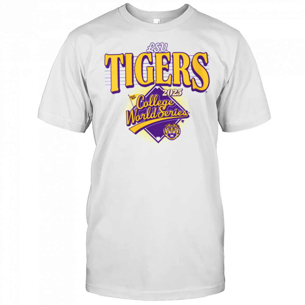 Womens LSU Tigers 2025 College World Series NCAA Baseball V Neck T Shirt
