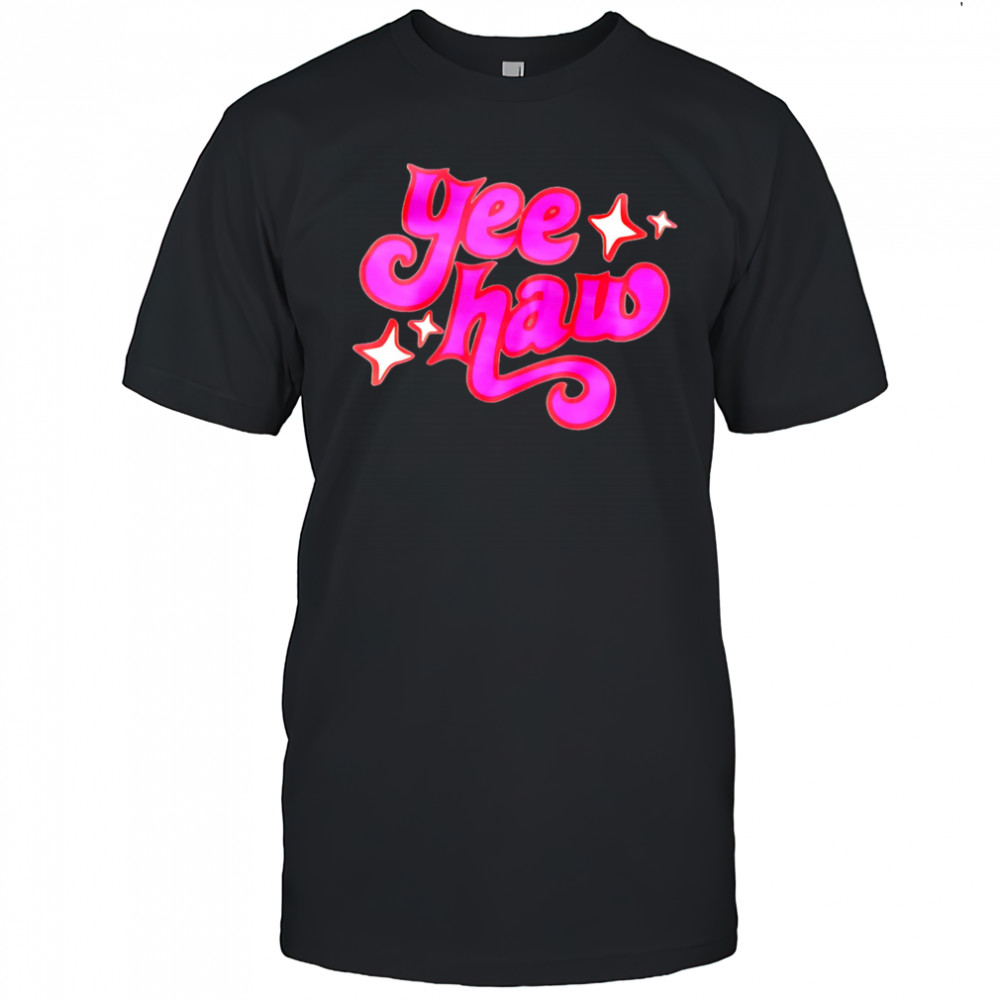 Yee Haw style pink letter shirt