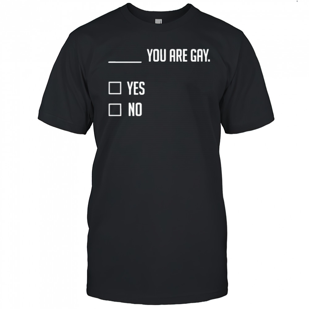 You Are Gay Yes No T-Shirt