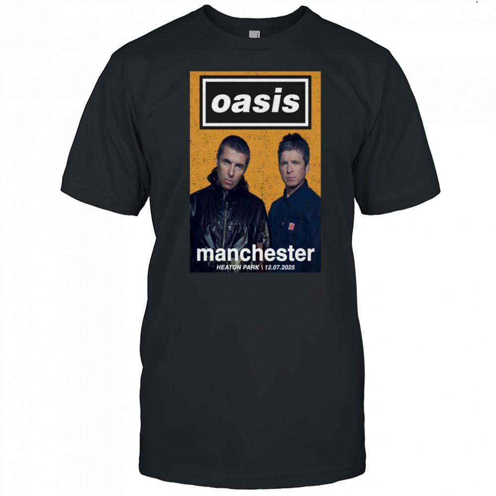 12 Jul 2025 OASIS Manchester UK Tour Poster T-Shirt