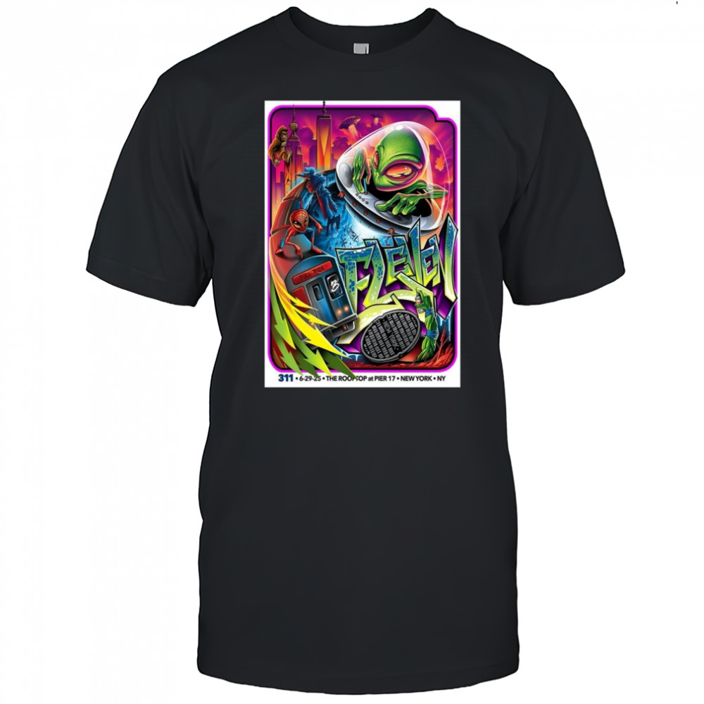 311 Poster June 29 2025 Rooftop at Pier 17 New York NY T-Shirt