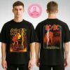 ACDC PWRUP Europe 2025 Tour Merch Tee At Airport Letnany In Prague Czech Republic On June 26 2025 Two Sides Unisex T-Shirt