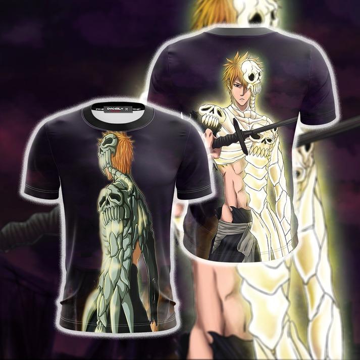 Bleach Ichigo Skull-Clad Form Unisex 3D T-shirt