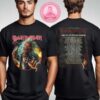 Iron Maiden Run For Your Lives 2025 Tour Dates And Locations Tee Two Sides Unisex T-Shirt