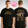 Jamey Johnson The Last Honky Tonk Tour Poster At Winchester CA On June 22 2025 Featuring Vintage Barfront Venue Illustration Two Sides Unisex T-Shirt