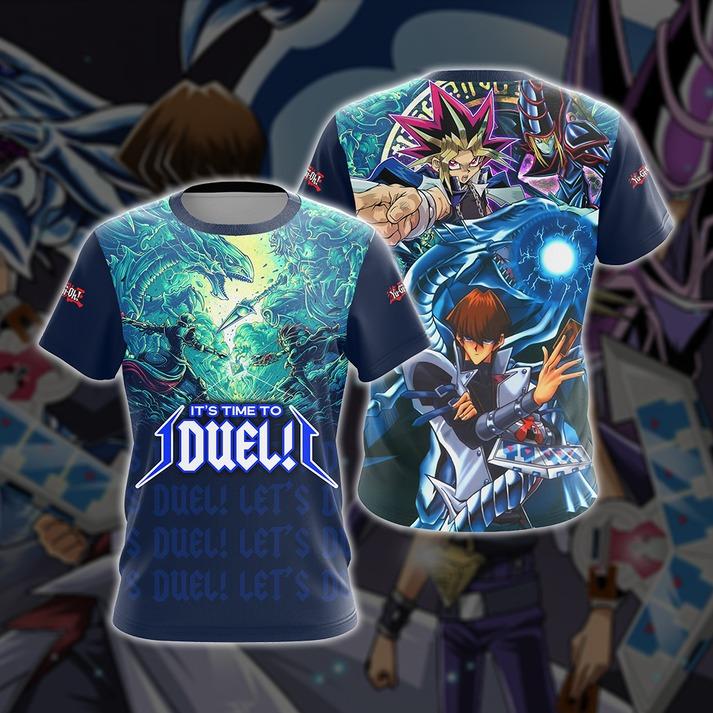 Yu-Gi-Oh! It's Time To Duel Mutō Yūgi vs Seto Kaiba Unisex 3D T-shirt