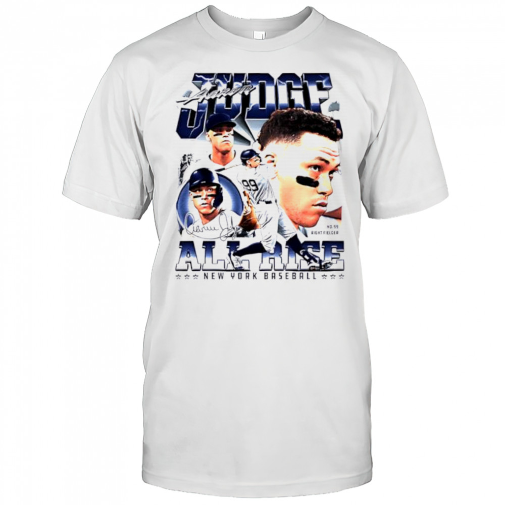 Aaron Judge New York baseball signature no 99 retro shirt