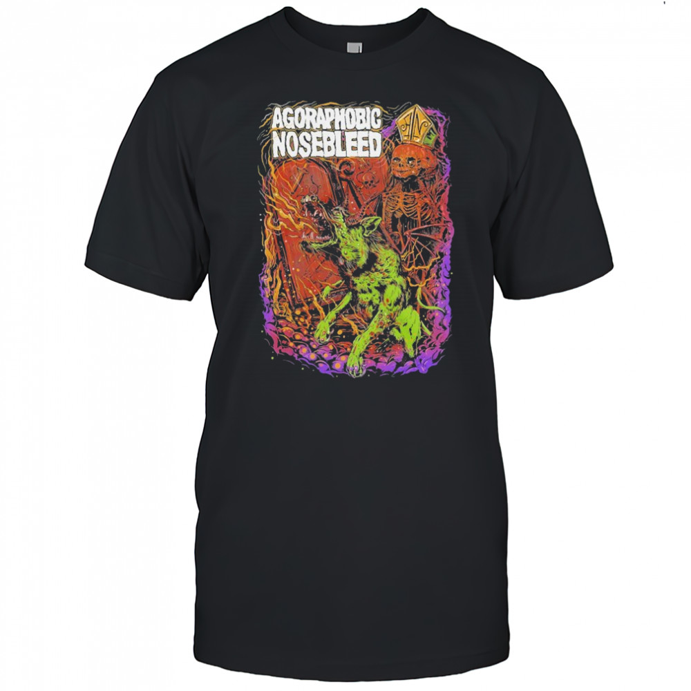 Agoraphobic Nosebleed Dog T-shirt